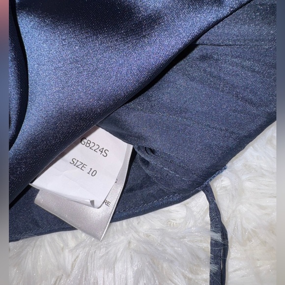 NWOT Amsale Jara Strapless formal gown French Blue sz 10 - Picture 5 of 8